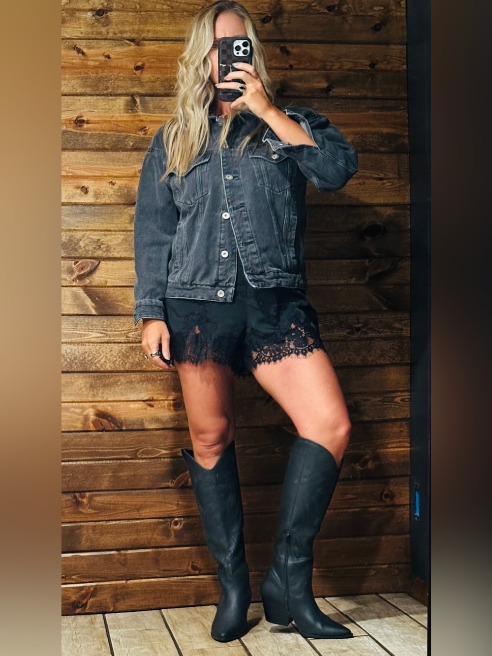 Wild Fable Charcoal Denim Jacket Size X-Small